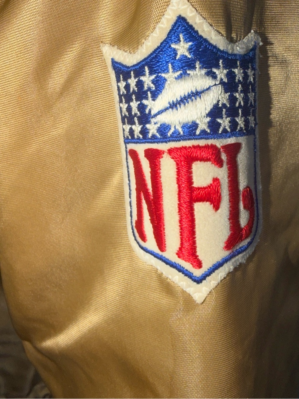 Vintage San Francisco 49ers Starter Jacket Gold, 80s/90s Sz L - Picture 6 of 10